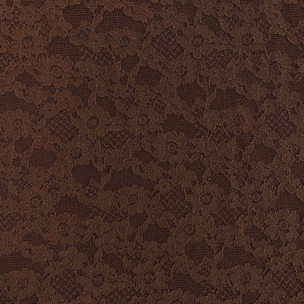 Aerie Womens Brown Floral Lace Mesh Short Sleeve Crew Neck Top Size M - Picture 4 of 10